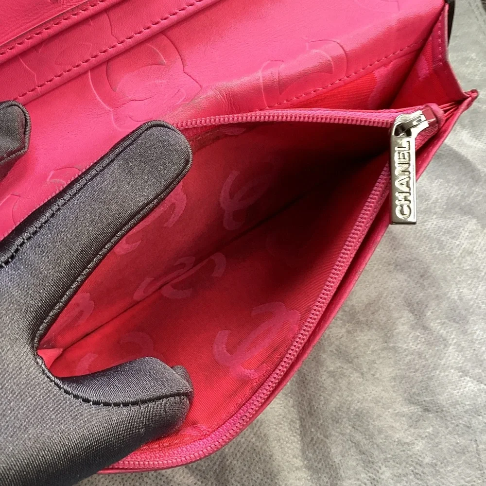 CHANEL Black Ligne Cambon Wallet